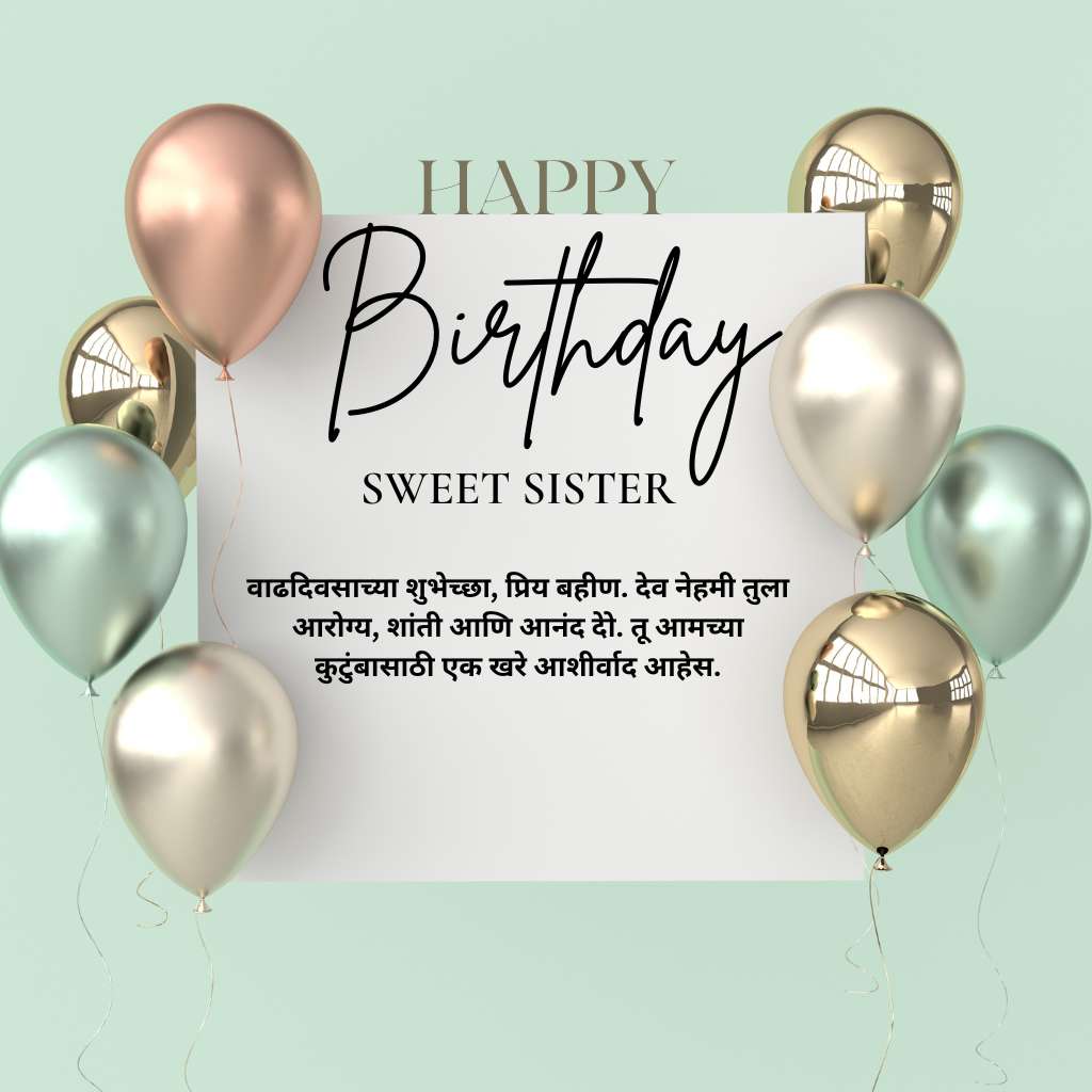 Sister Birthday Wishes In Marathi