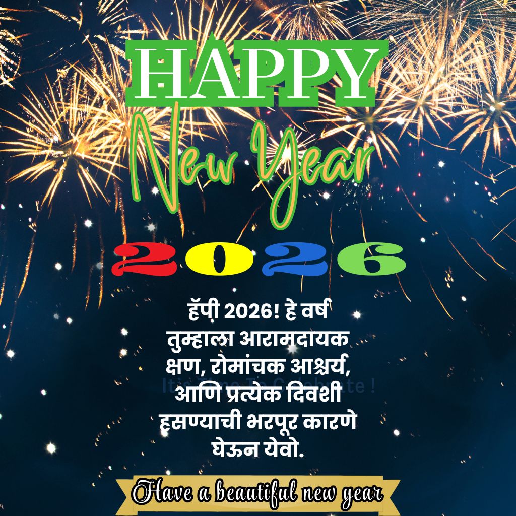 Happy new year wishes in Marathi