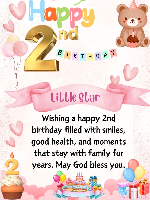 Read more about the article Happy 2nd Birthday Wishes – Messages, Quotes, for a 2 Year Old