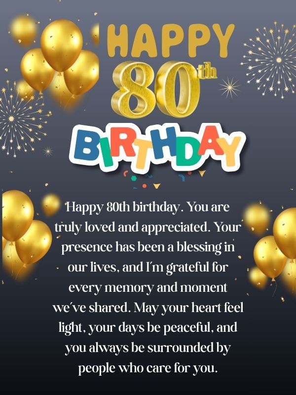 Happy 80th birthday wishes