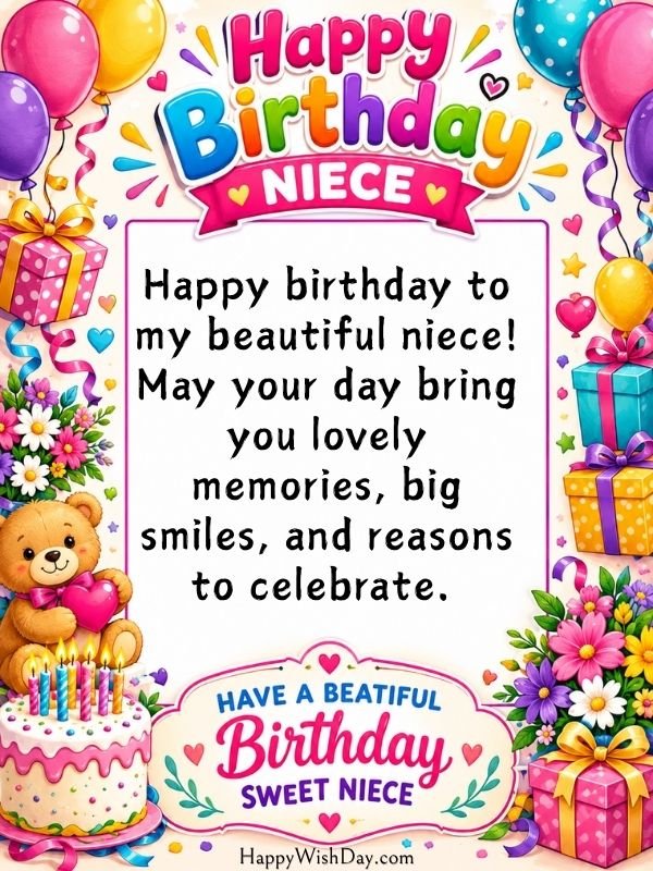 You are currently viewing 145+ Happy Birthday Wishes for Niece from Aunt and Uncle