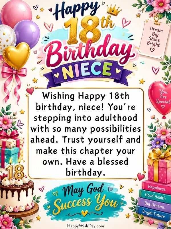 Happy 18th birthday for niece