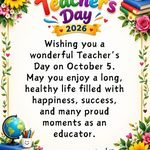 Happy teacher day 2026 wishes